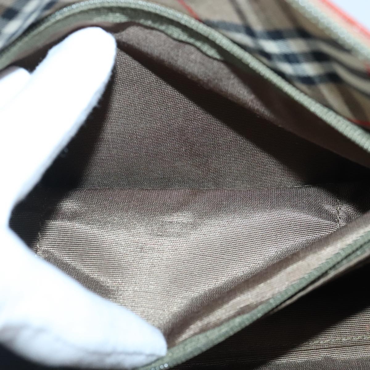 Burberry Hand Bag Nylon Khaki - 12