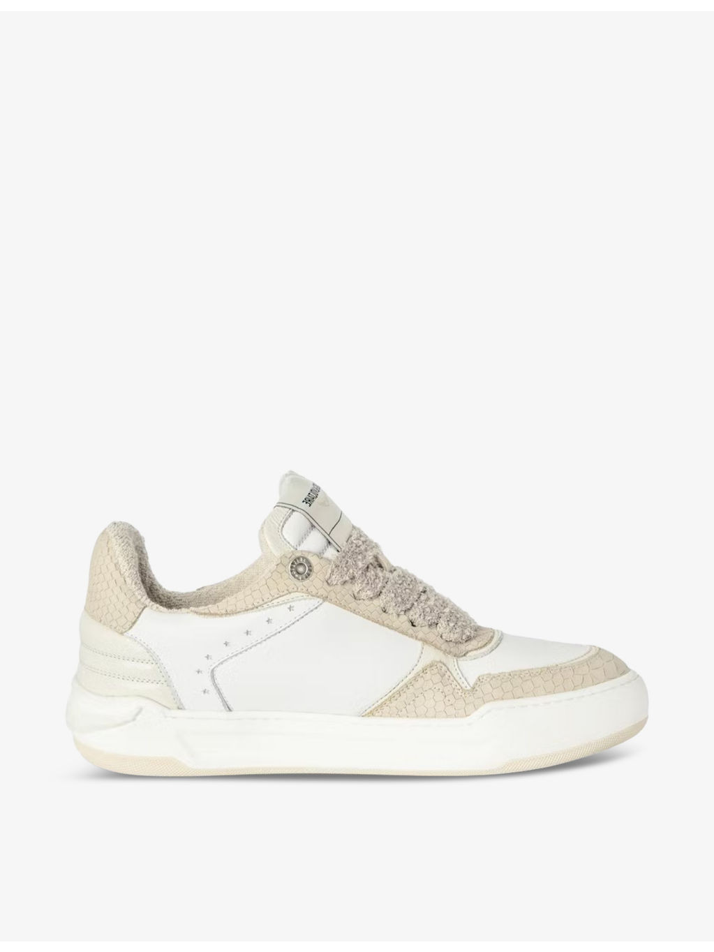 Wings snakeskin-effect low-top leather trainers - 3