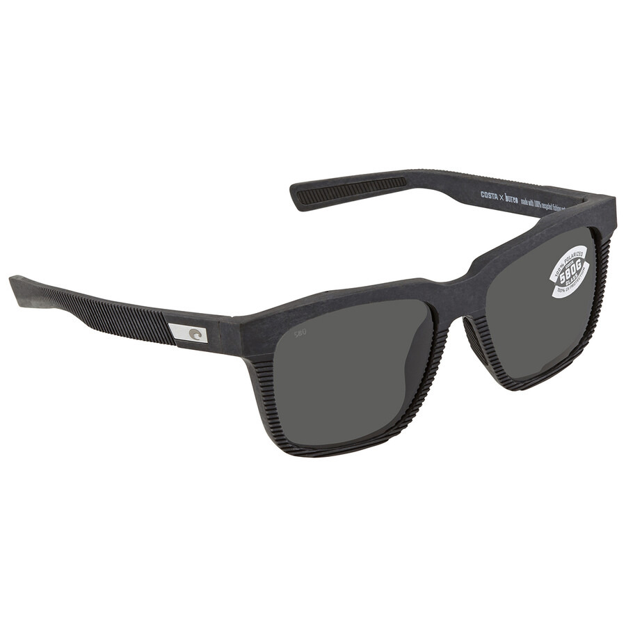 Costa Del Mar - Costa Del Mar Pescador Grey Polarized Glass Square Men's Sunglasses 6S9029 902906 55 - 2