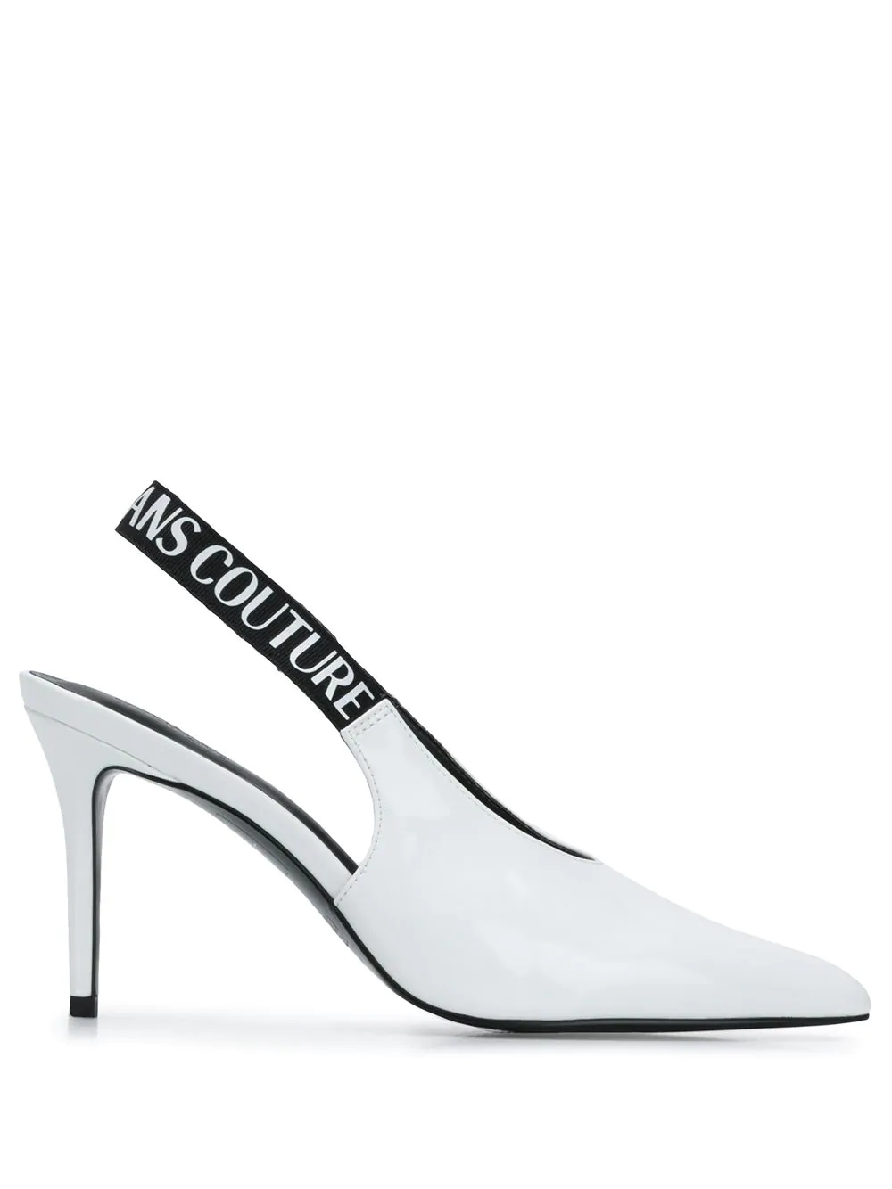 logo strap slingback pumps - 1