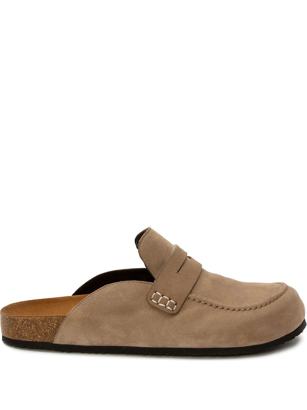 suede loafer mules - 1