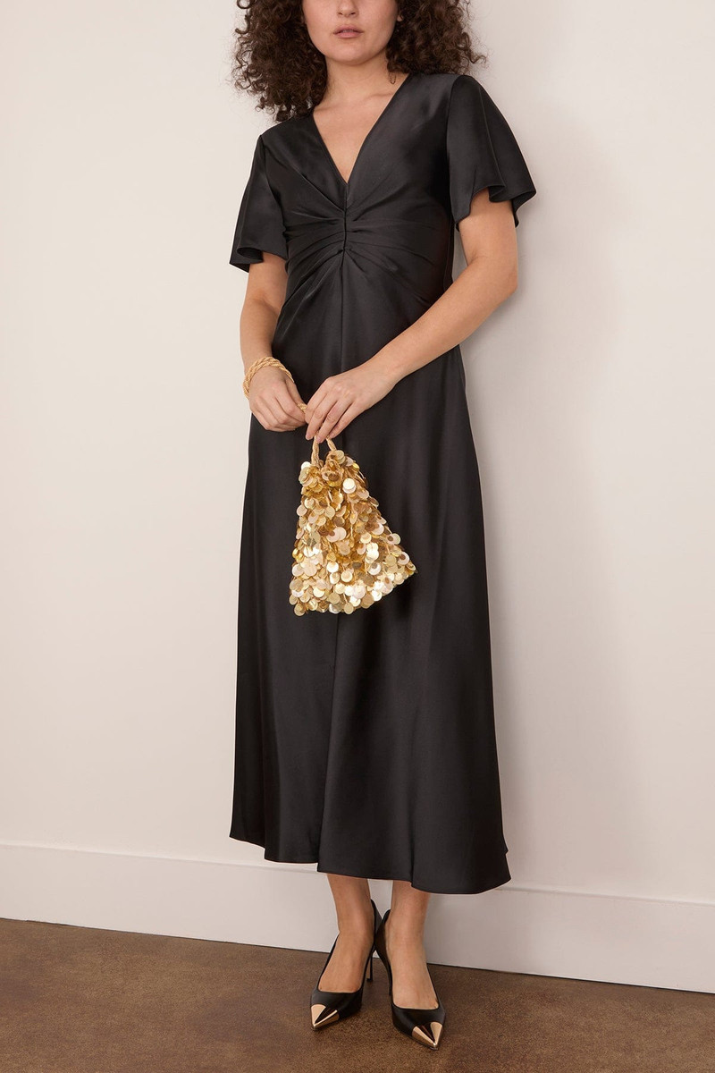 TANYA TAYLOR Daphne Dress in Black outlook