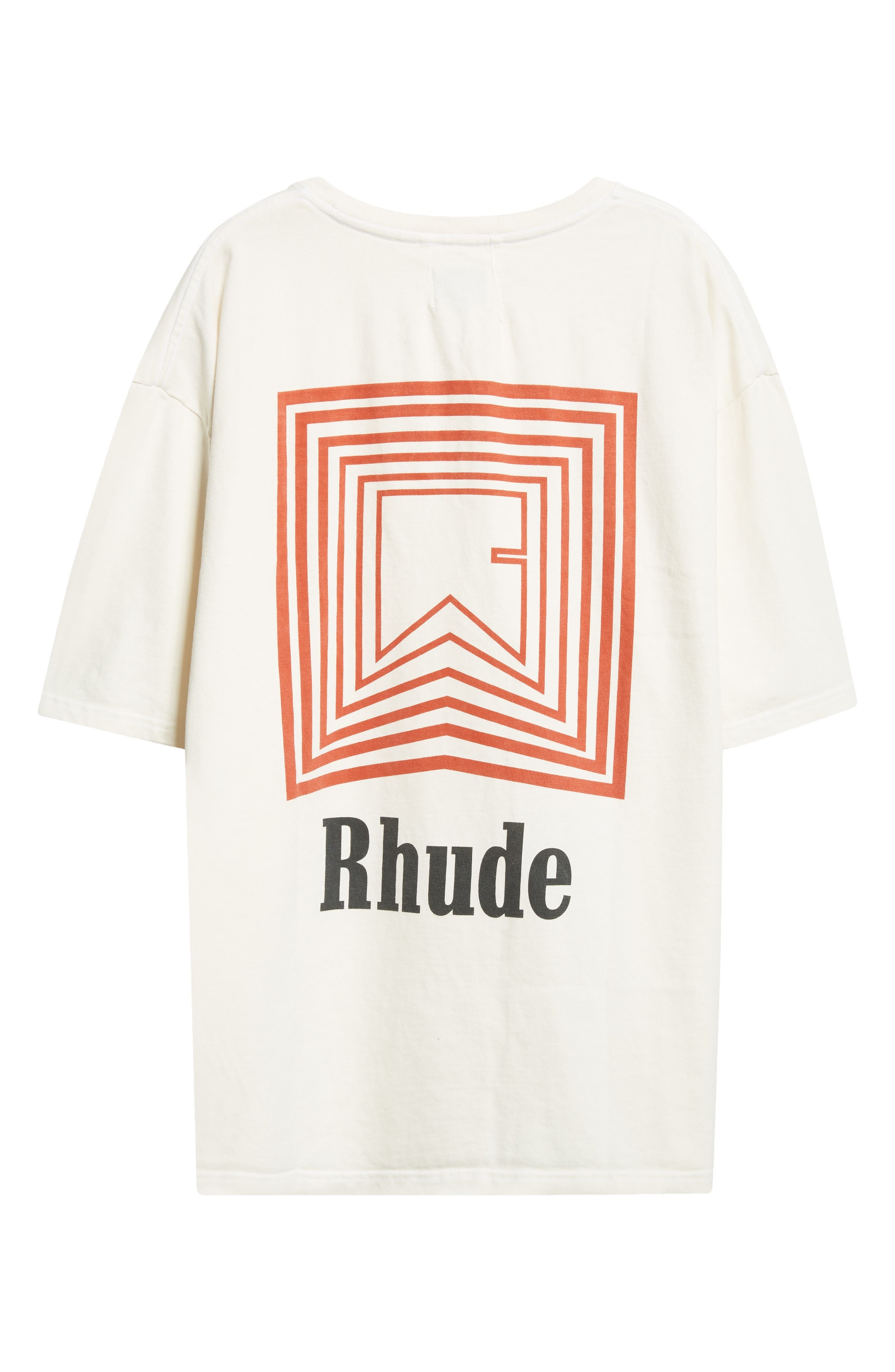 Rhude Chevron Logo Repeat Graphic T-Shirt in Vintage White at Nordstrom - 8