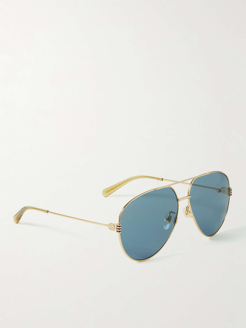 Aviator-Style Gold-Tone Sunglasses 3