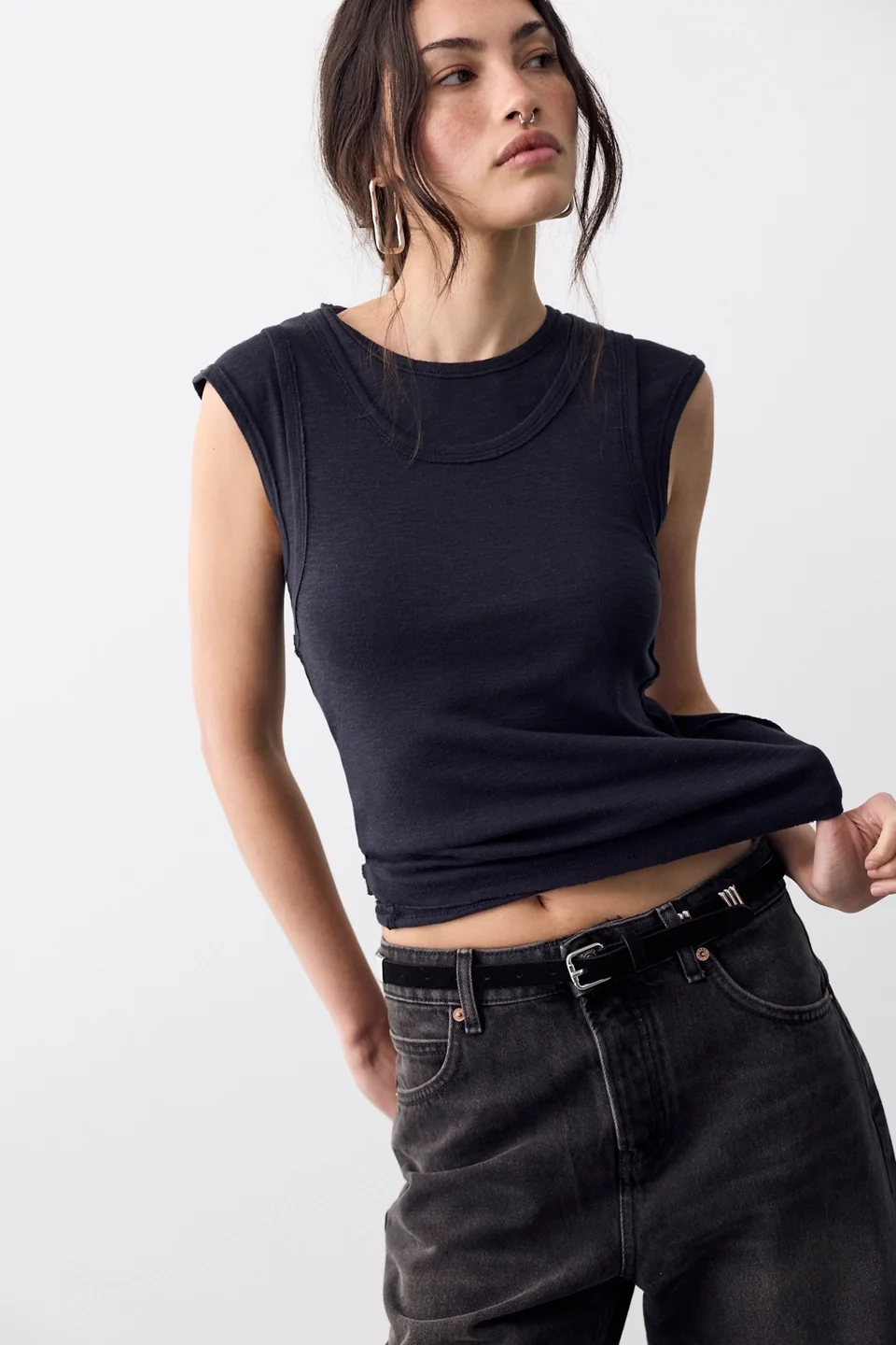We The Free Tinsley Twofer Short Sleeve Top - 1