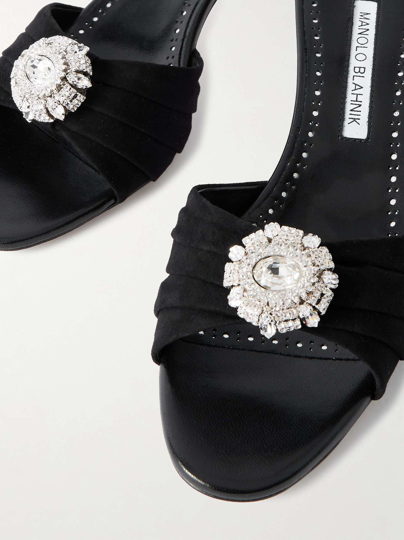Ansalko 50 크리스탈 - Embellished 스웨드 Mules 검정 4