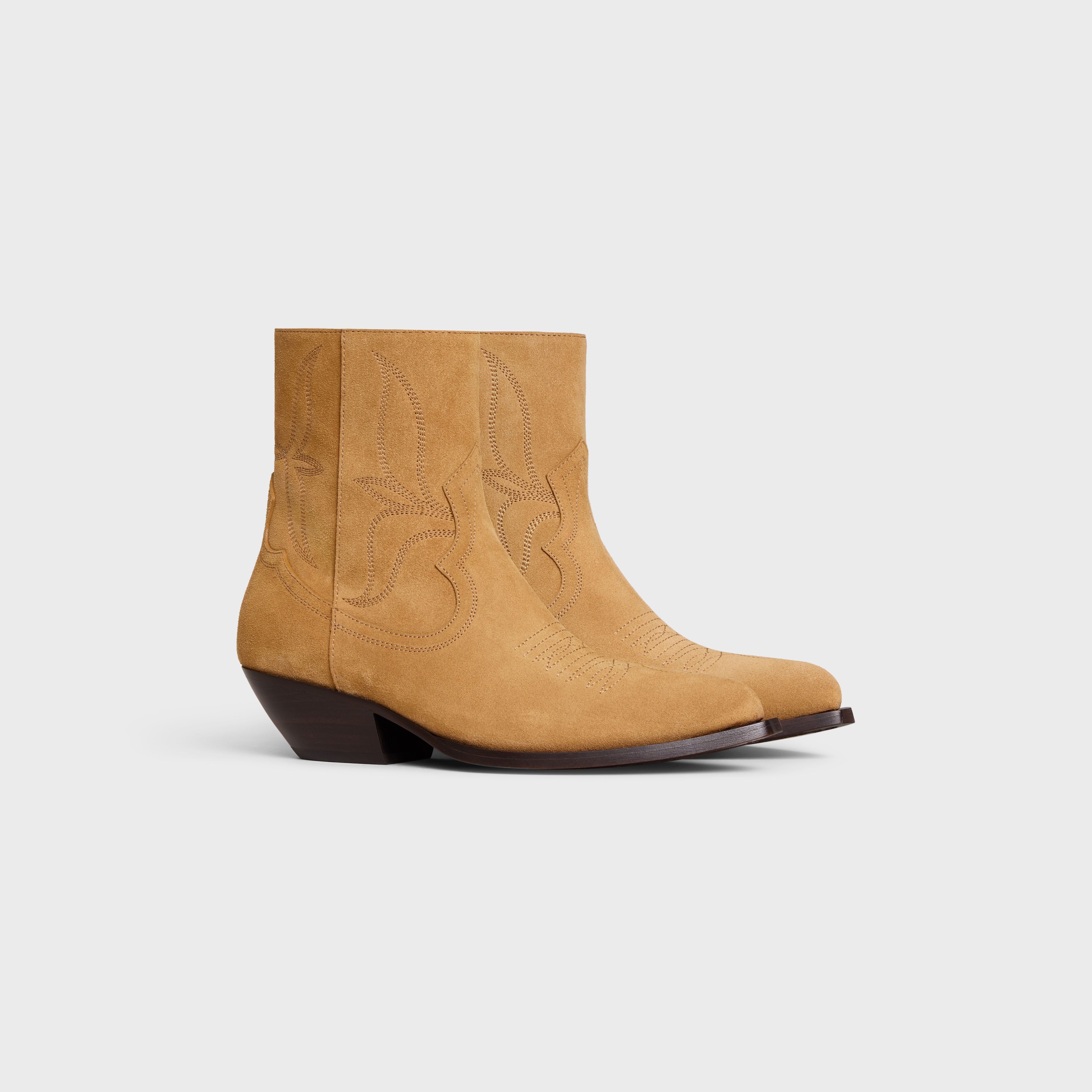 CELINE LEON ZIPPED BOOT in Suede calfskin - 2