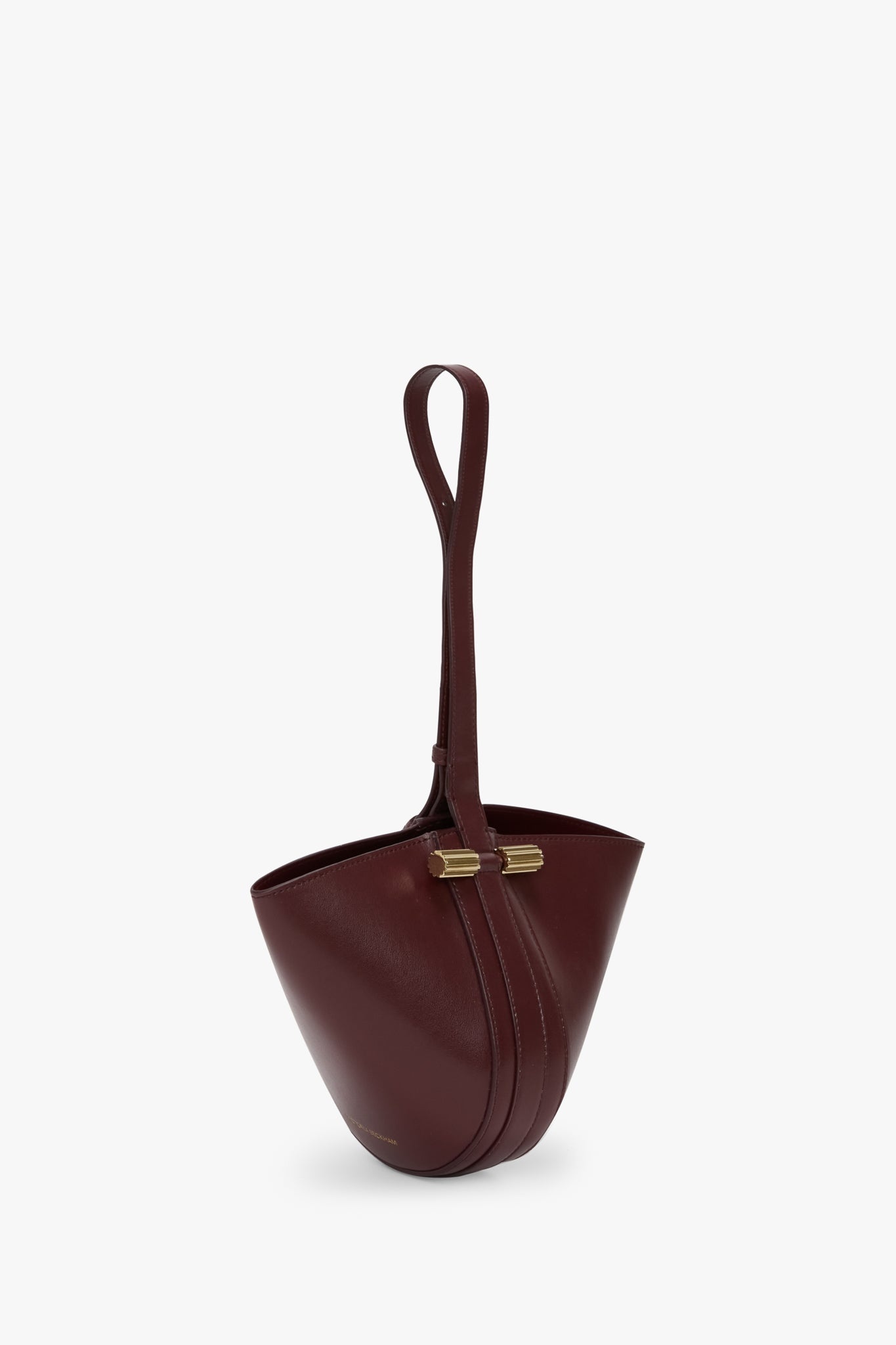 Mini Dia Pouch In Burgundy Smooth Leather - 2