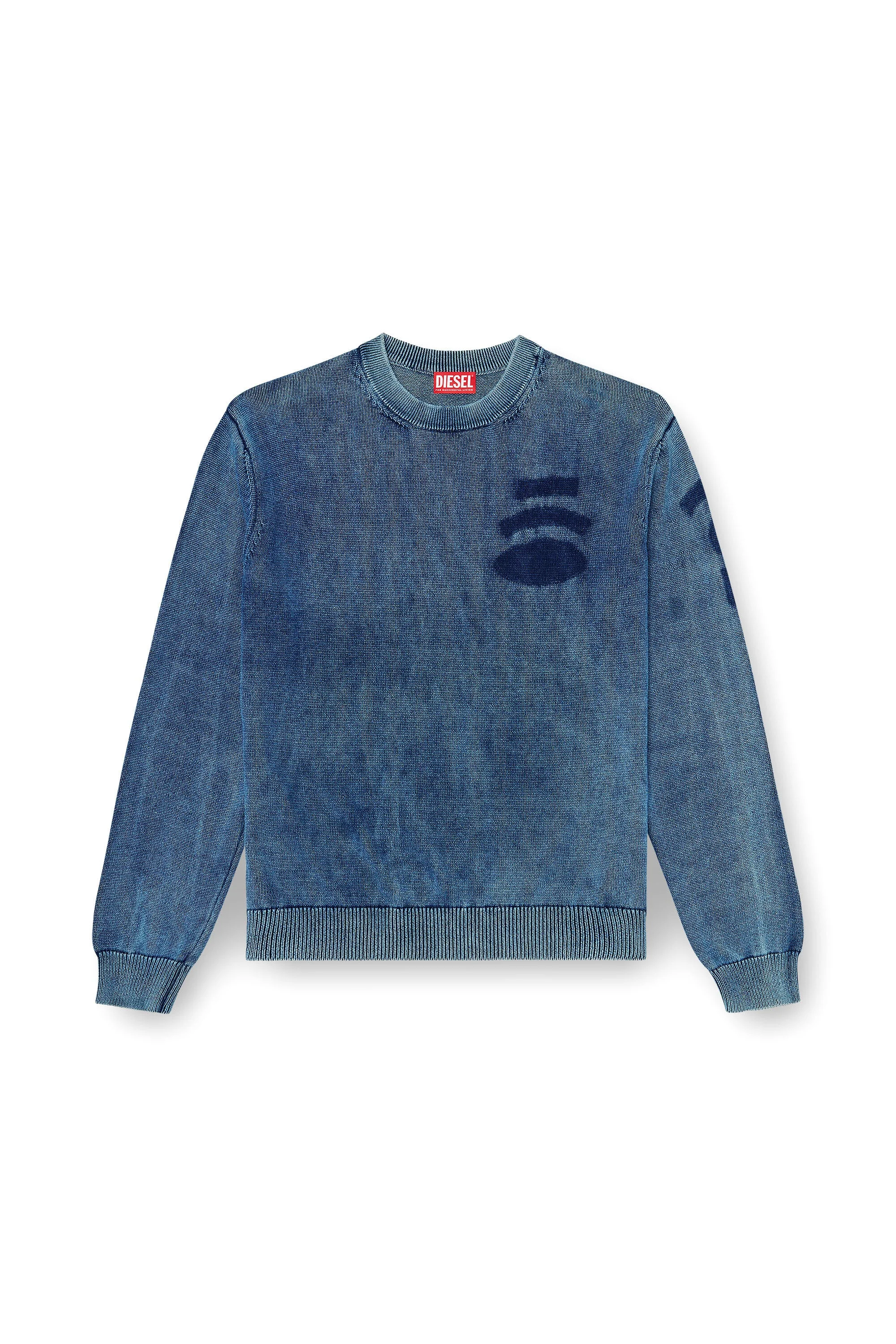 DENIM-LOOK JUMPER WITH PATCH EFFECTS - 1
