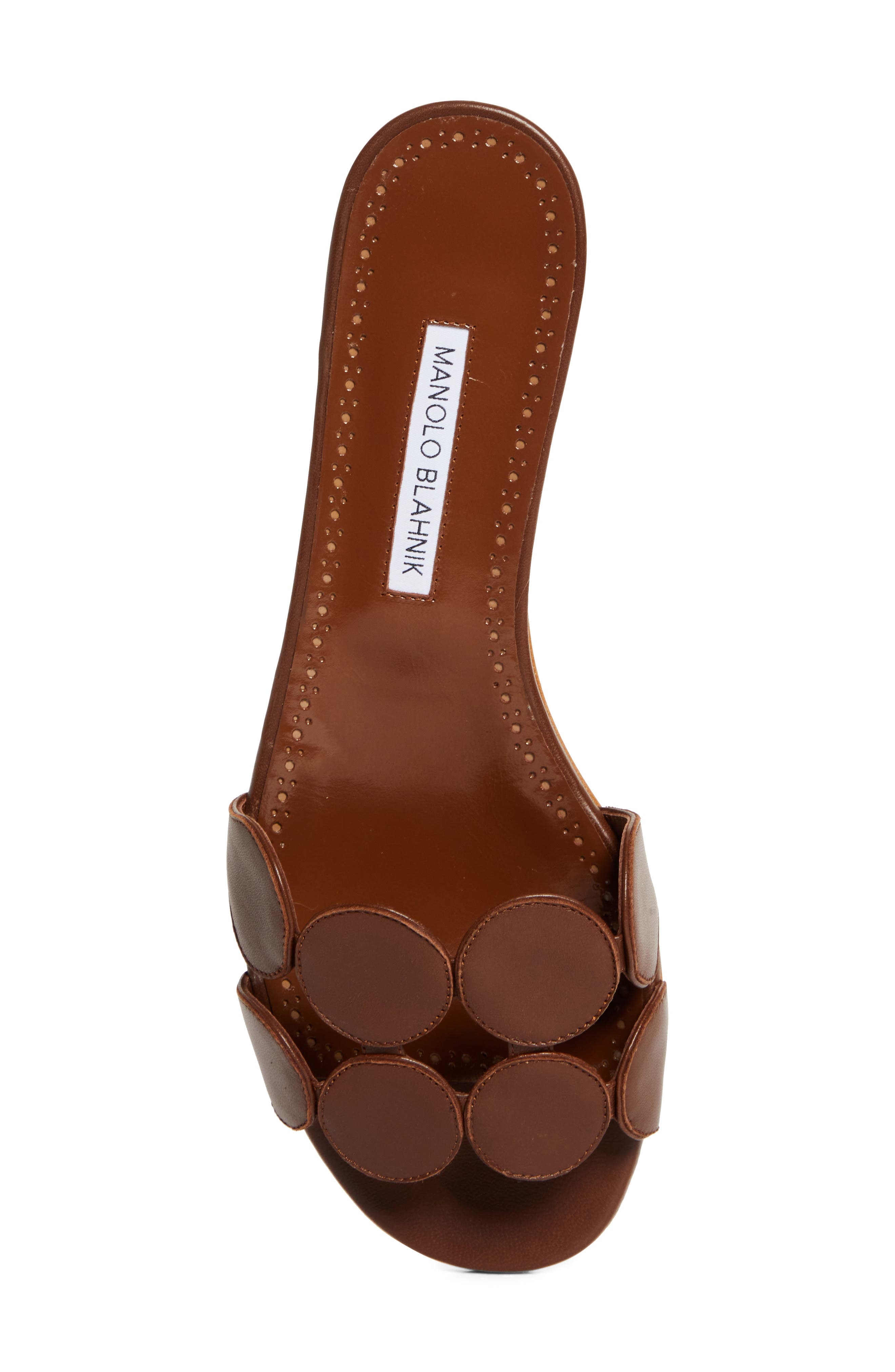 Manolo Blahnik Haribal Slide Sandal in Brown at Nordstrom - 5