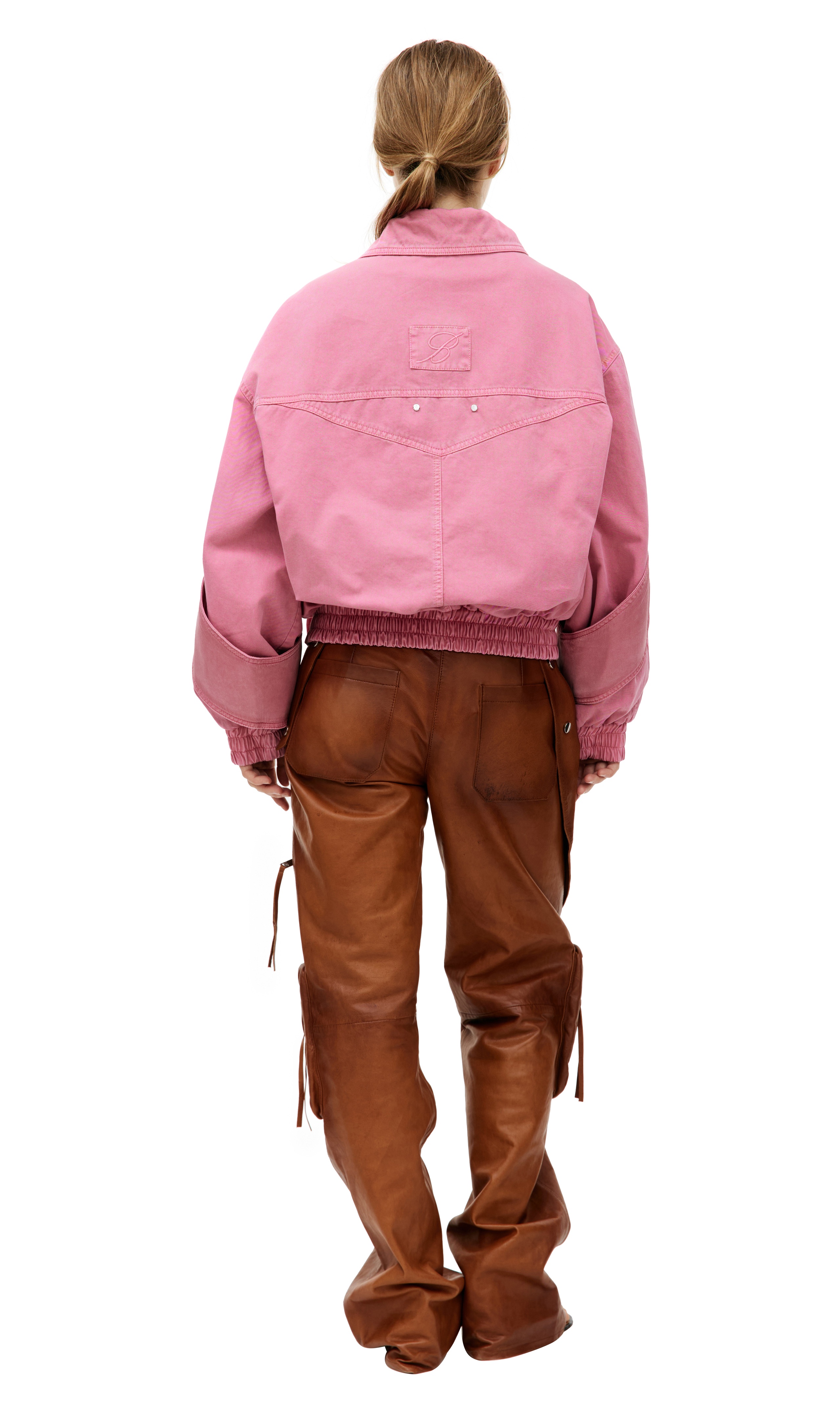 PINK PADDED BOMBER JACKET - 4