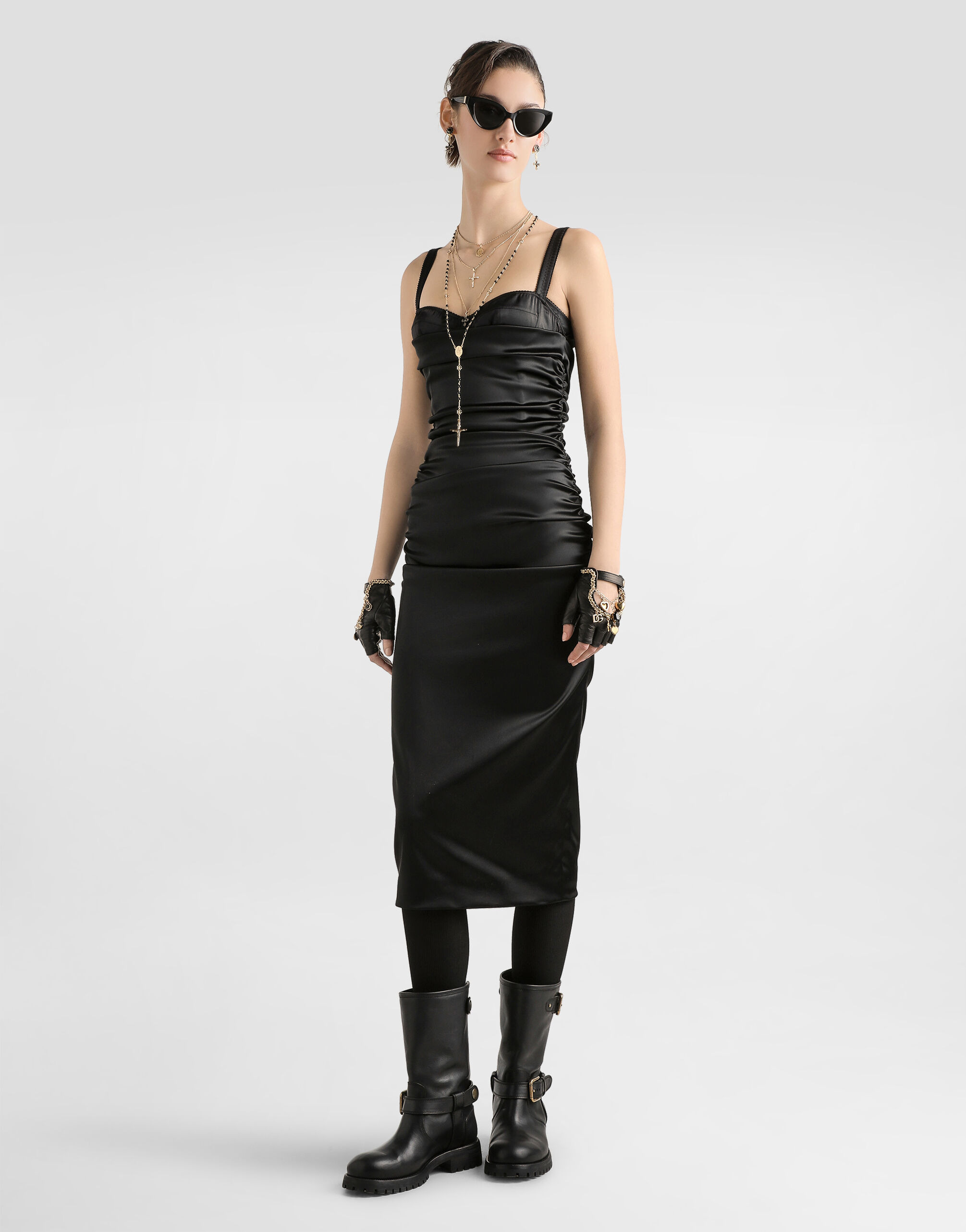 Stretch satin dress - 2