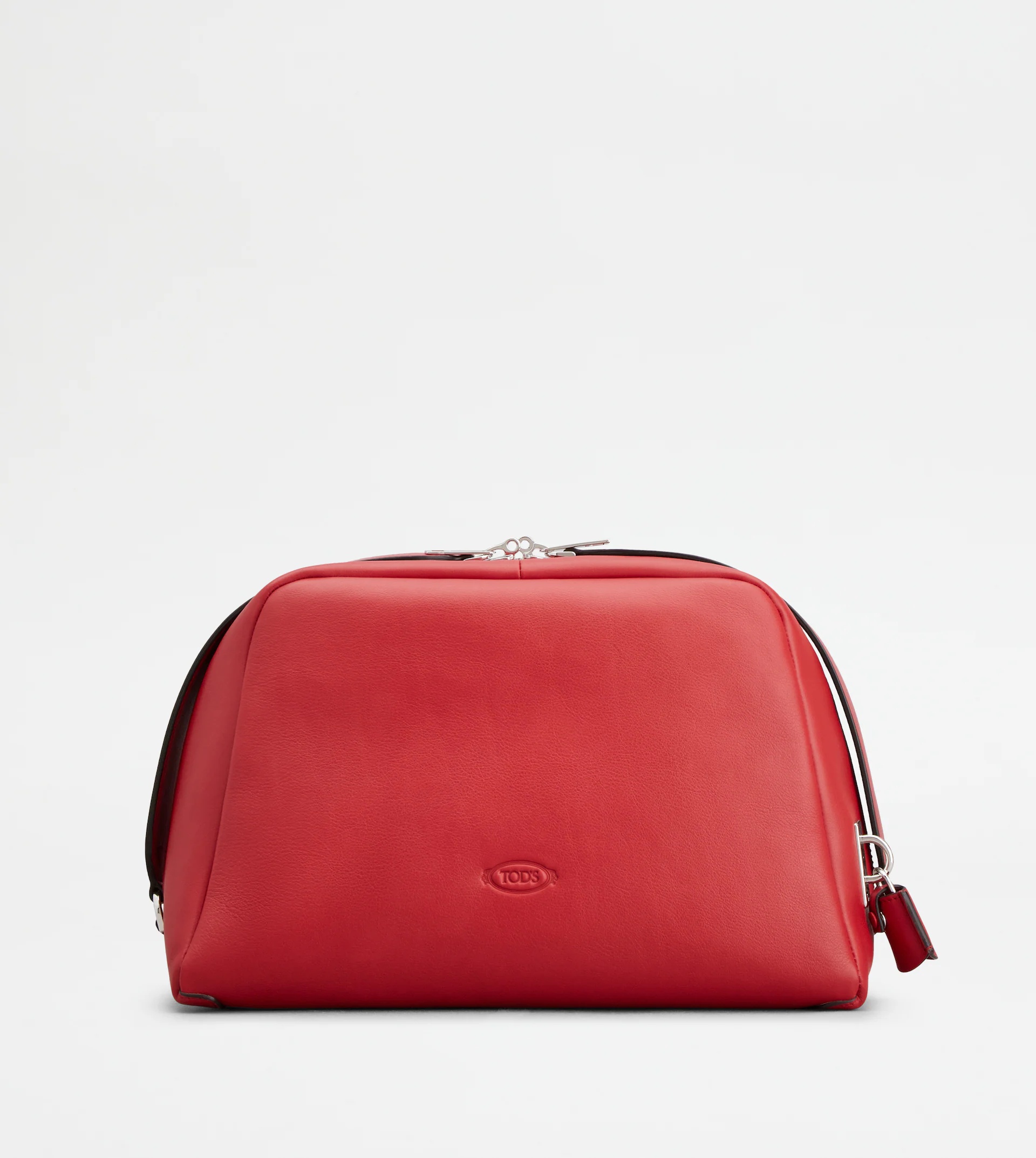 TOD'S DARSENA POUCH BAG IN LEATHER MEDIUM - RED - 1