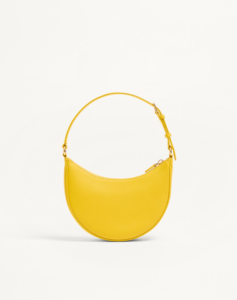 VLOGO SIGNATURE MINI HOBO BAG IN GRAINY CALFSKIN 4