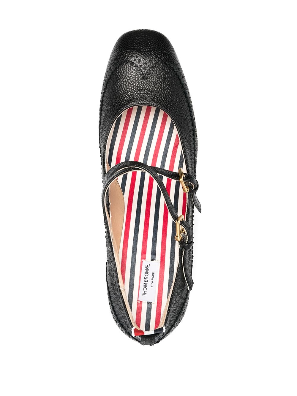cross-strap detail brogued mary-jane pumps - 4