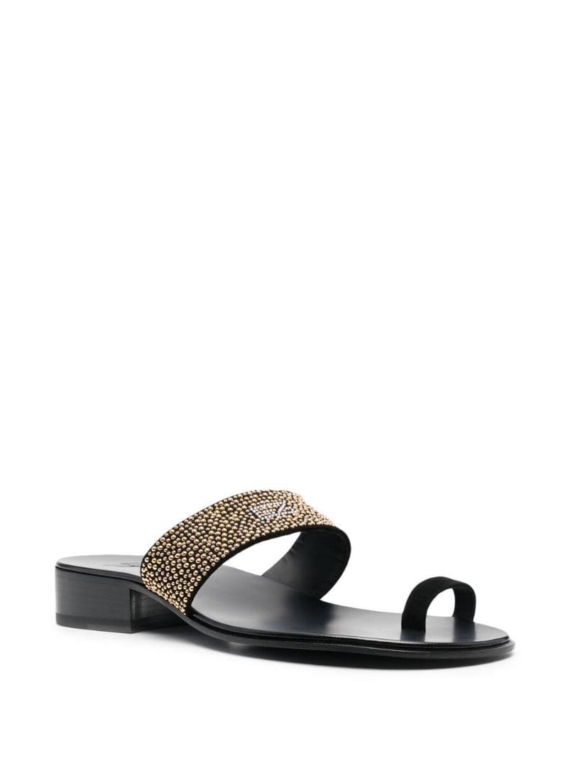 single toe-strap detail sandals - 2