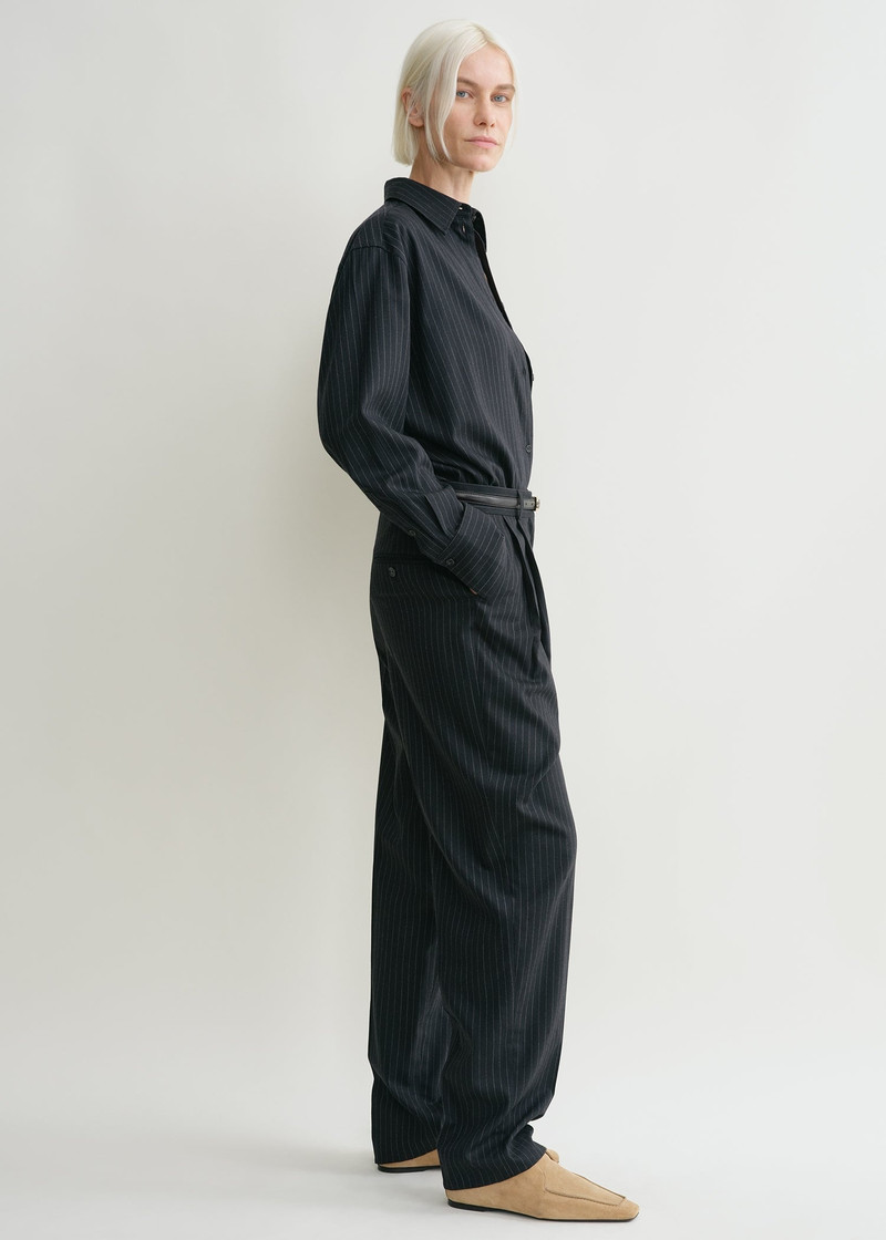 Tailored pinstriped trousers navy 4