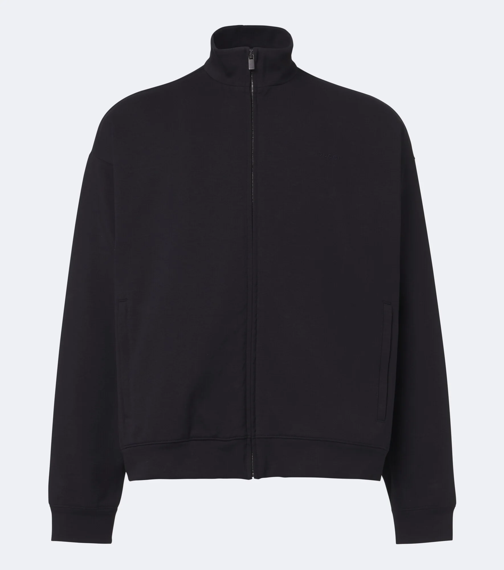 Cotton-blend jersey track jacket - 1