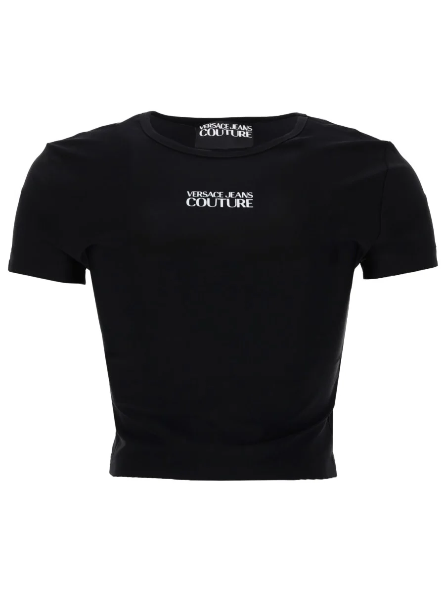 T-SHIRT CROP CON LOGO - 1