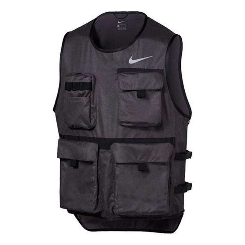 Nike Multi-Pocket Function Trend Tooling Sports Running Vest Grey Gray CJ1461-082 - 1