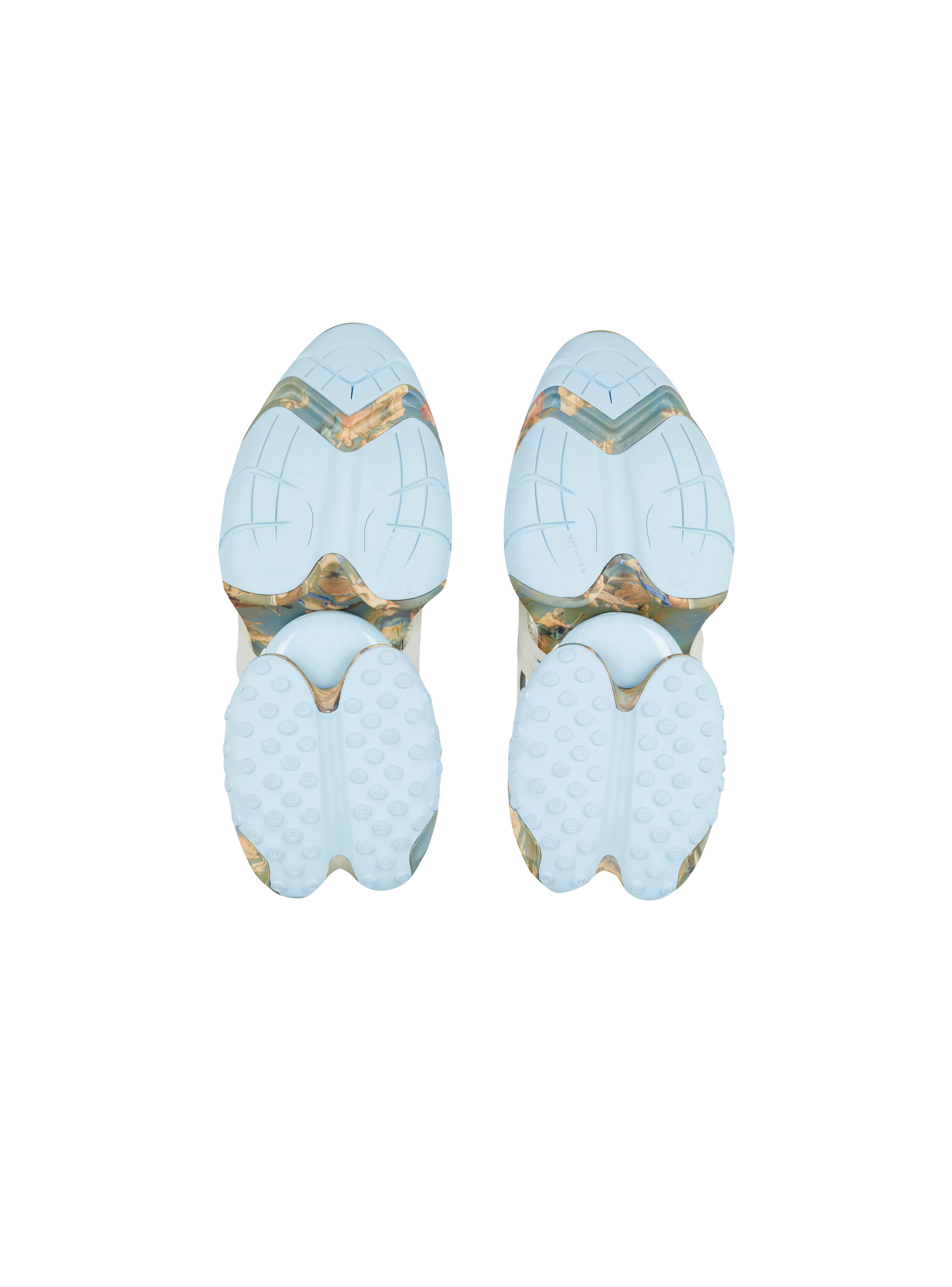Unicorn trainers in Sky print neoprene and leather - 4