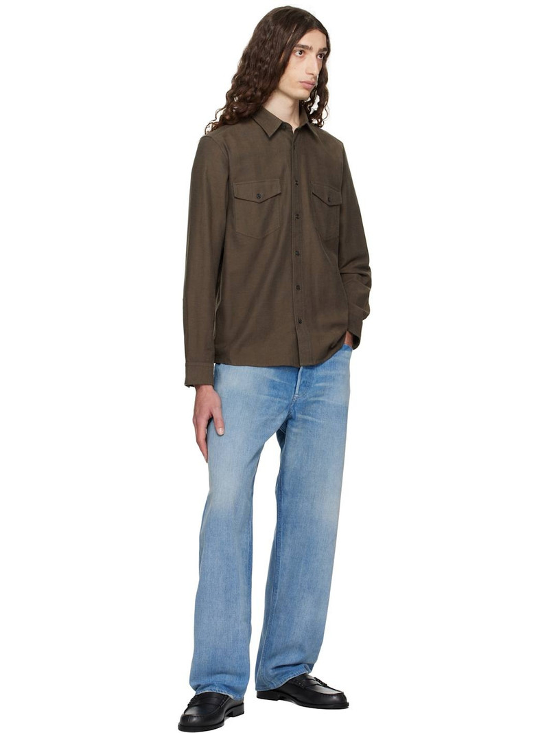 HUGO Brown Flap Pocket Shirt outlook