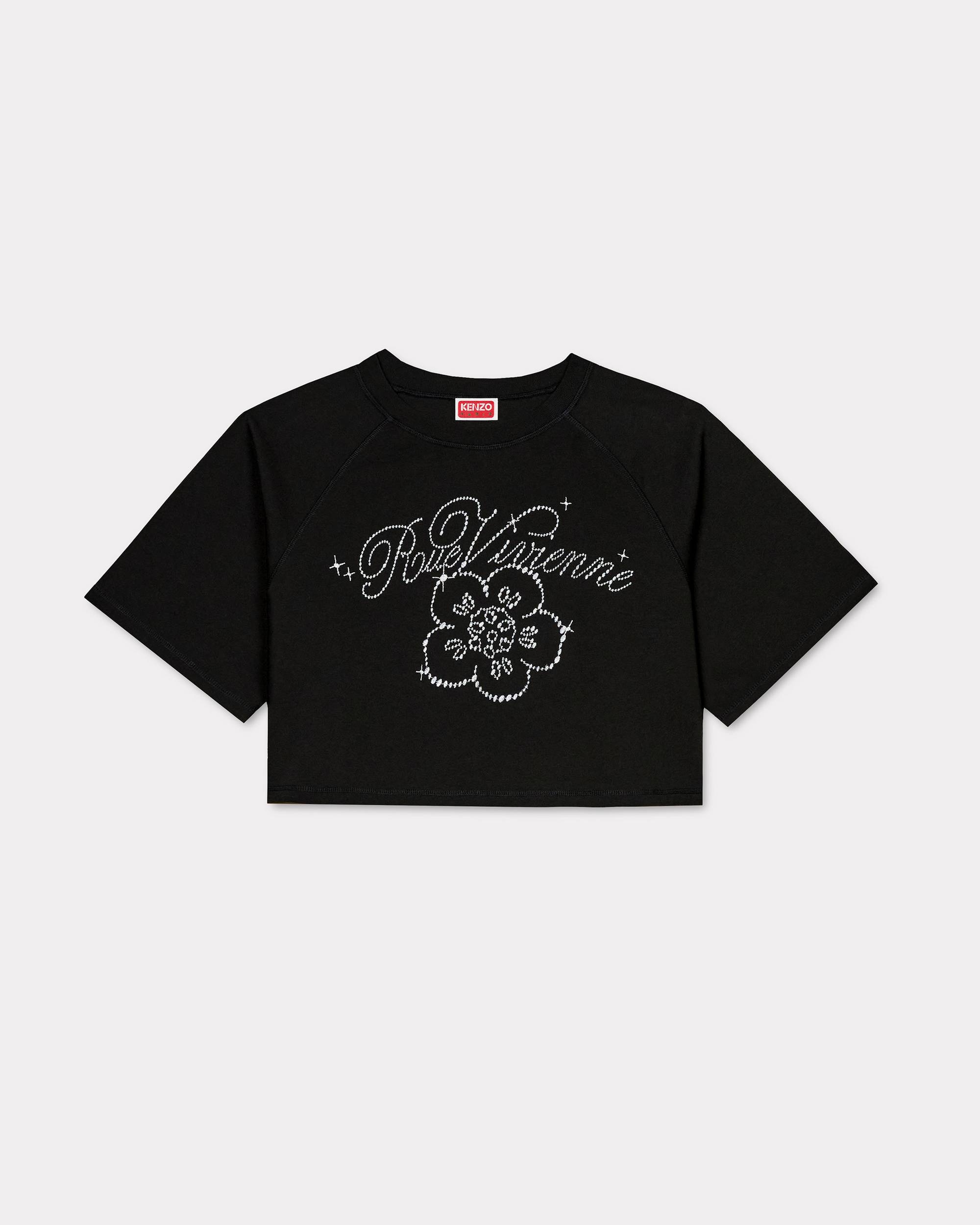 'KENZO Constellation' embroidered cropped T-shirt - 1