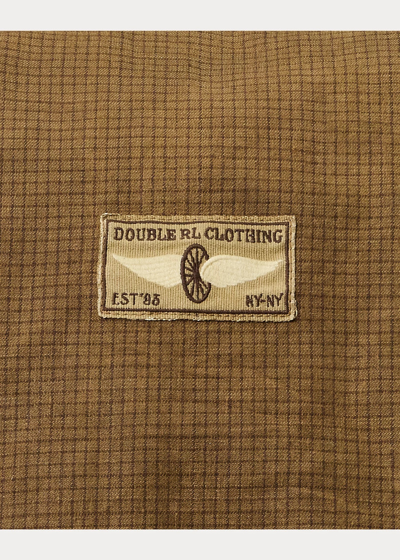 Leather-Trim Oilcloth Backpack 5