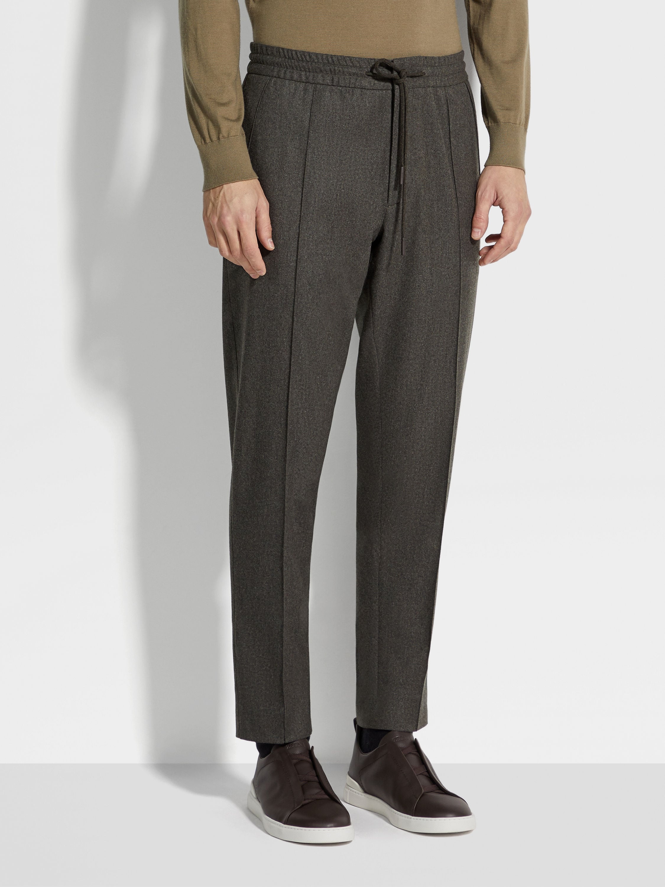 KHAKI 15MILMIL15 WOOL JOGGERS - 4