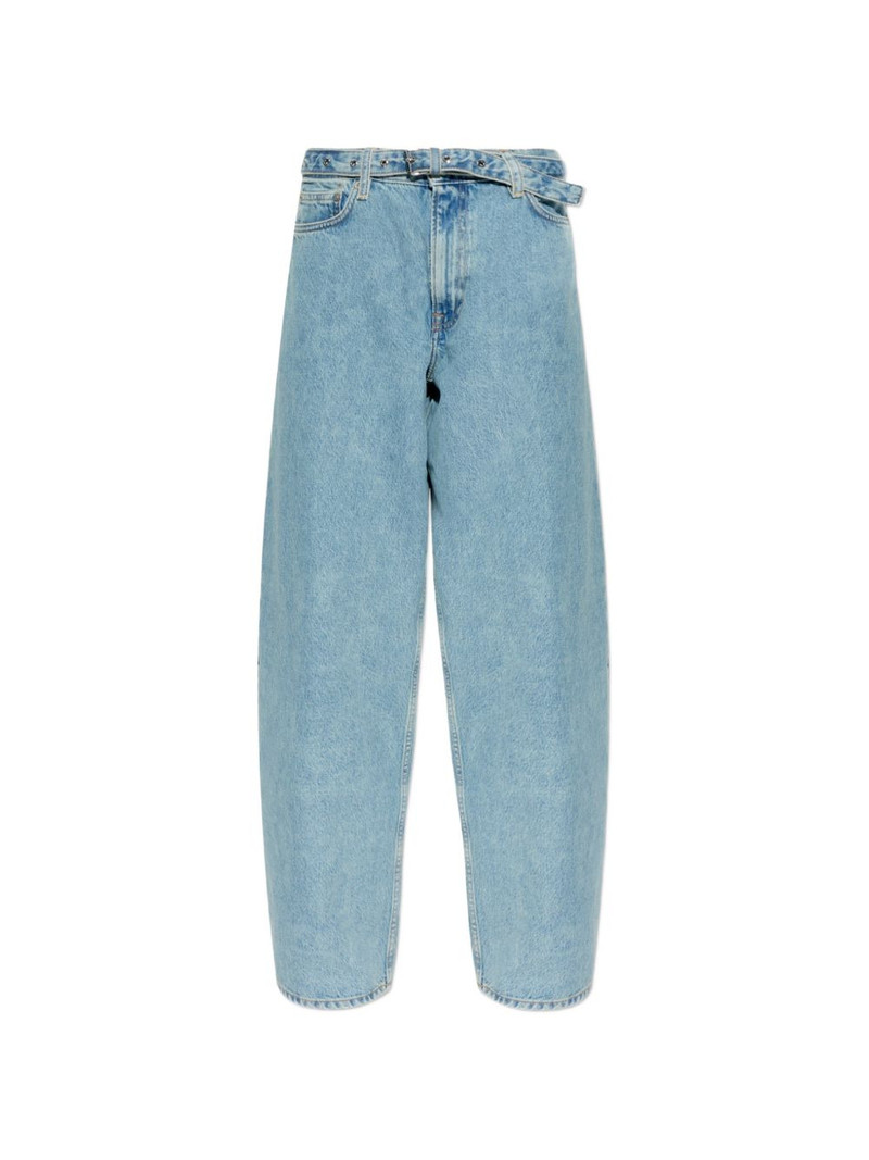 Saharper belted denim jeans 1
