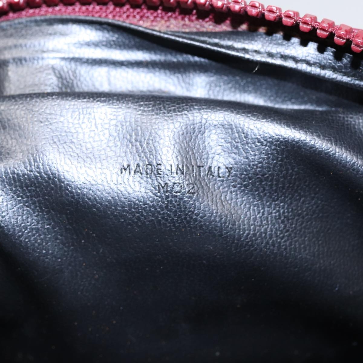 CELINE Macadam Canvas Shoulder Bag Red Gold - 12