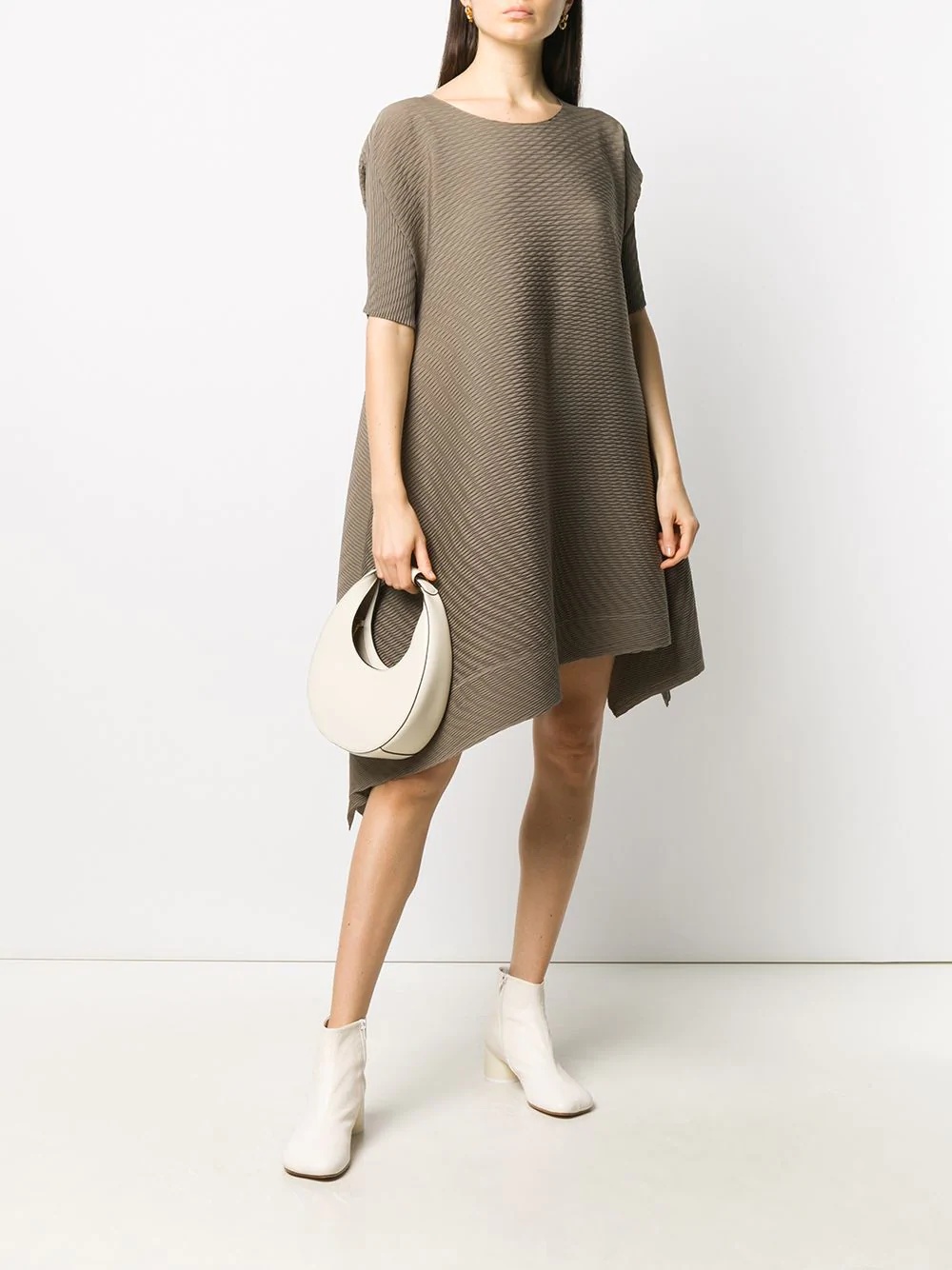 textured asymmetric dress - 2