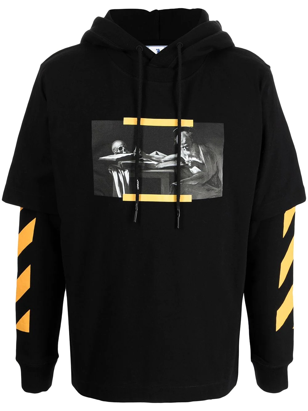 Off white hoodie painting best sale