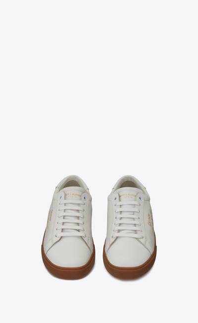 SAINT LAURENT court classic sl/06 embroidered sneakers in smooth leather outlook