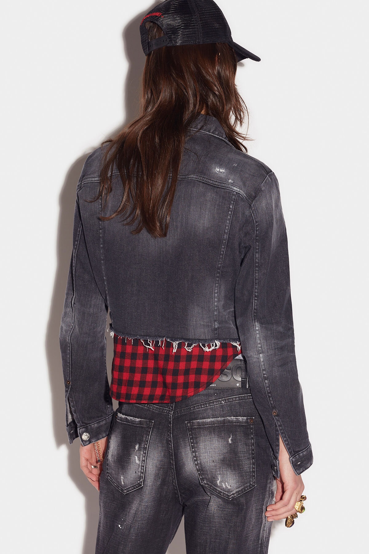 BLACK & CHECK SHIRT JACKET - 2