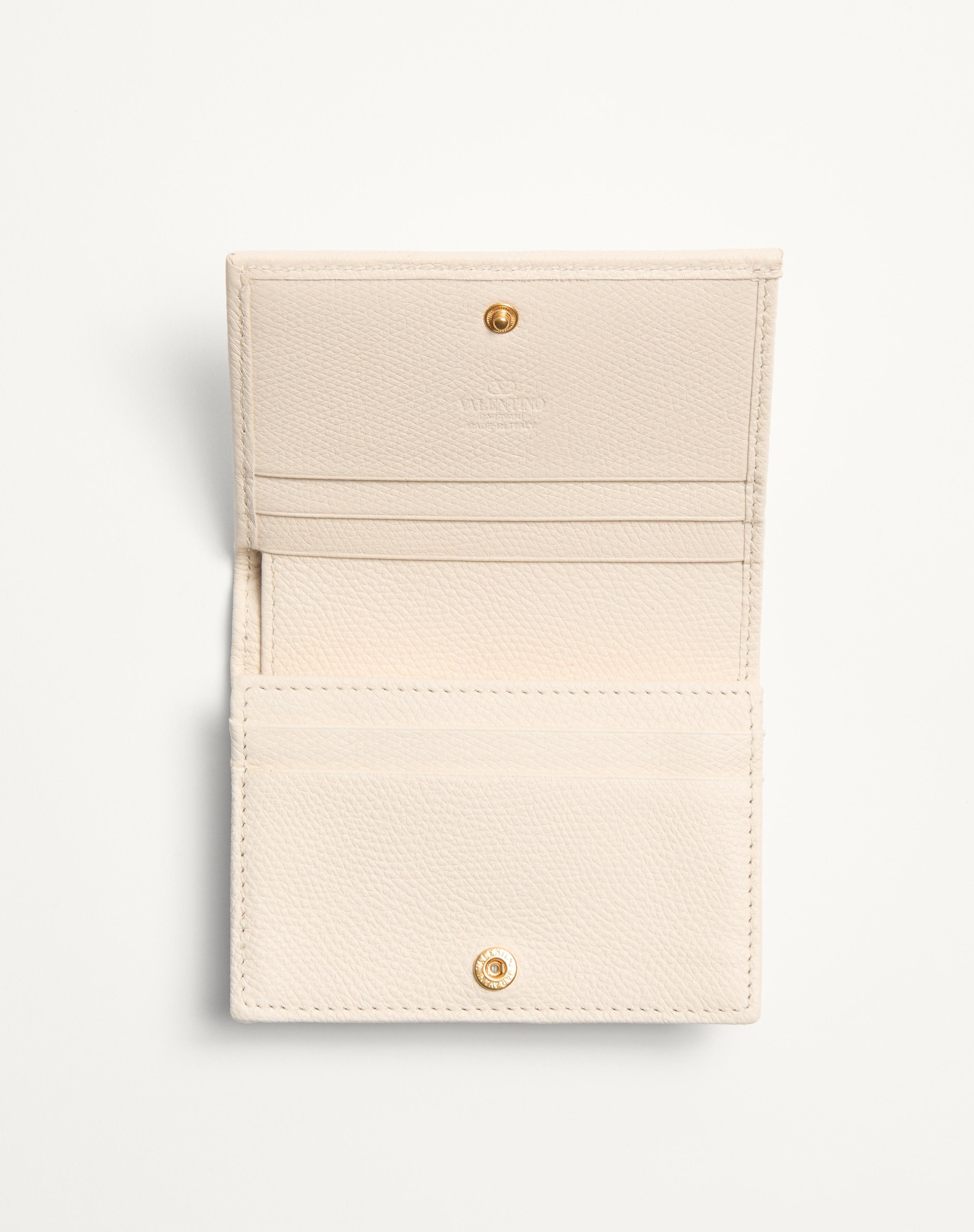 VLOGO SIGNATURE GRAINY CALFSKIN WALLET - 5