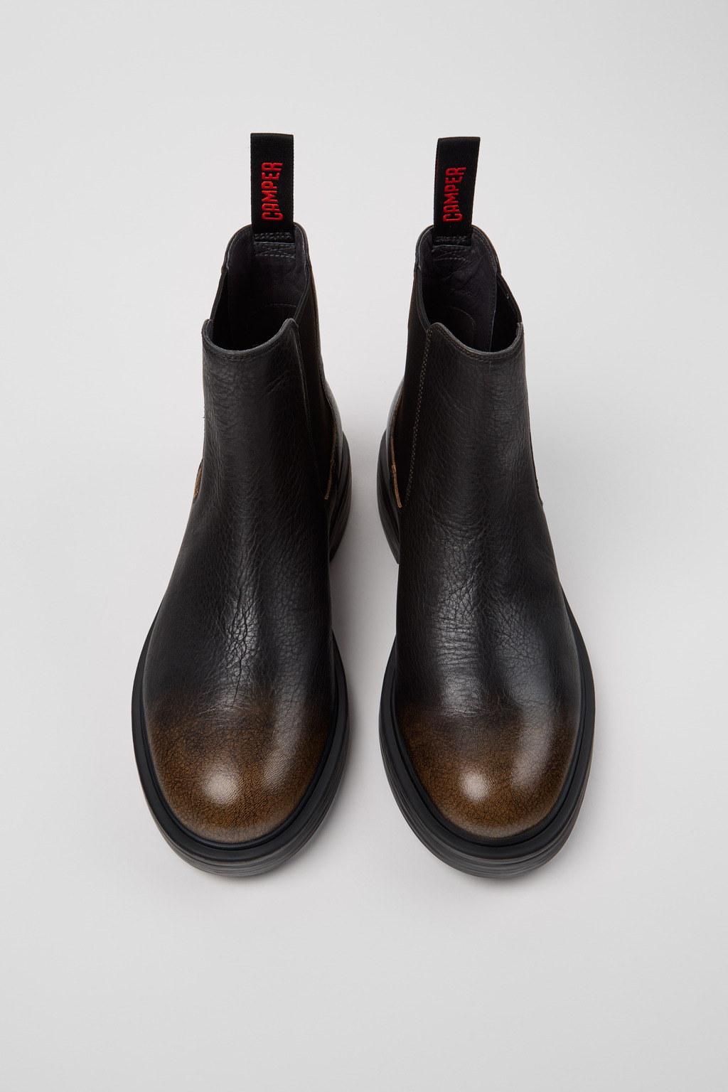 Black Leather Ankle Boots for Men. - 5