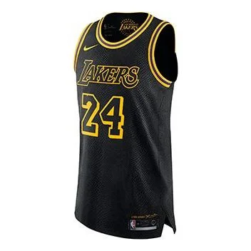 Nike Lakers City Edition Kobe Bryant Authentic 'Black Yellow' AJ6430-011 - 1