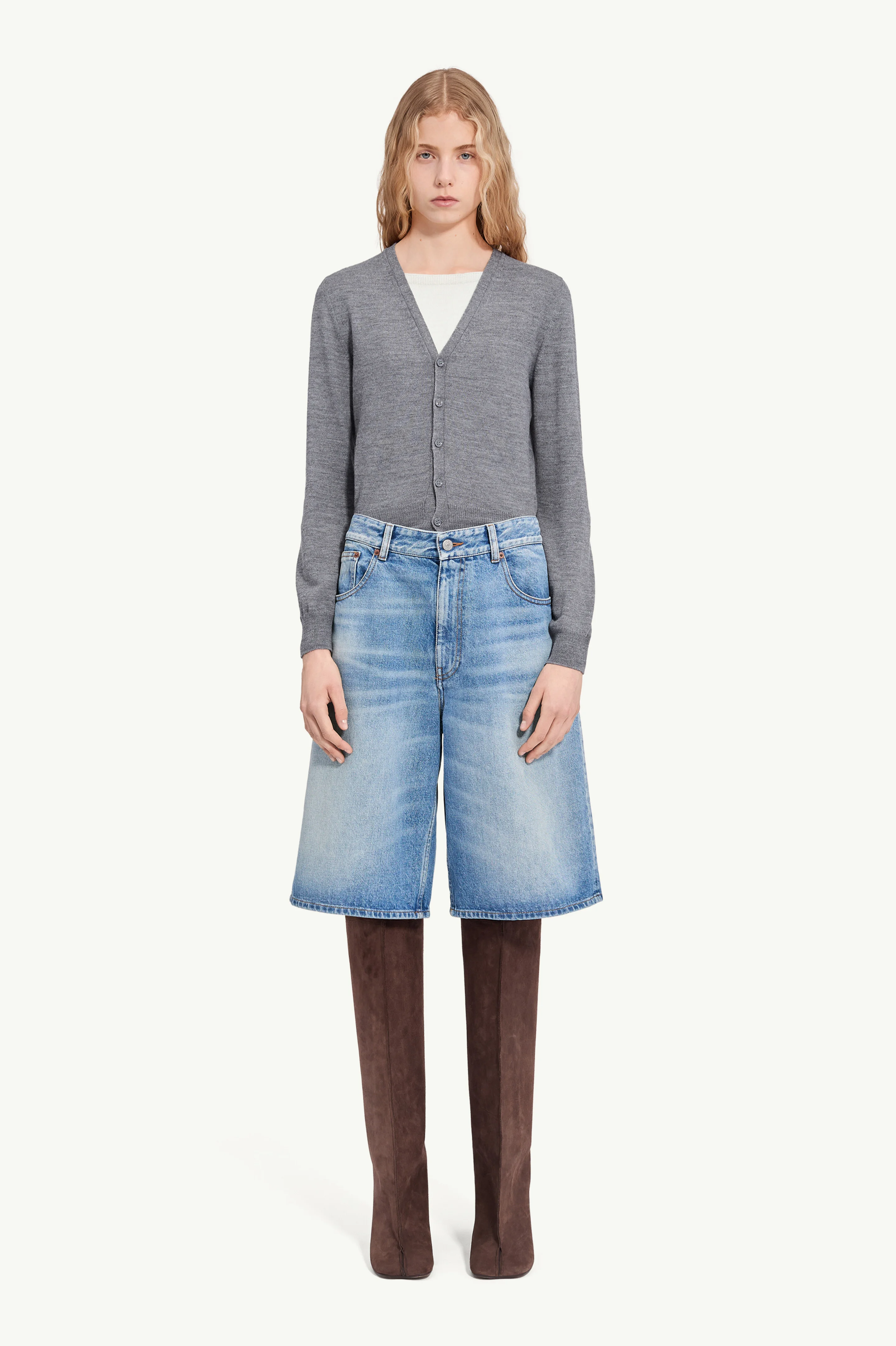 Denim bermuda shorts - 1