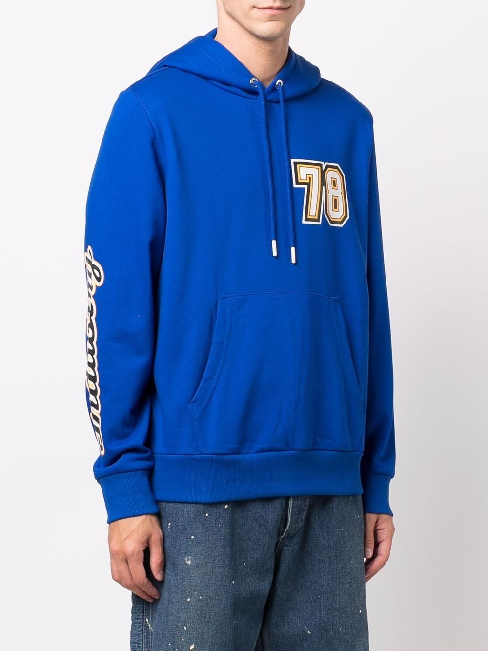 number-print pullover hoodie - 3