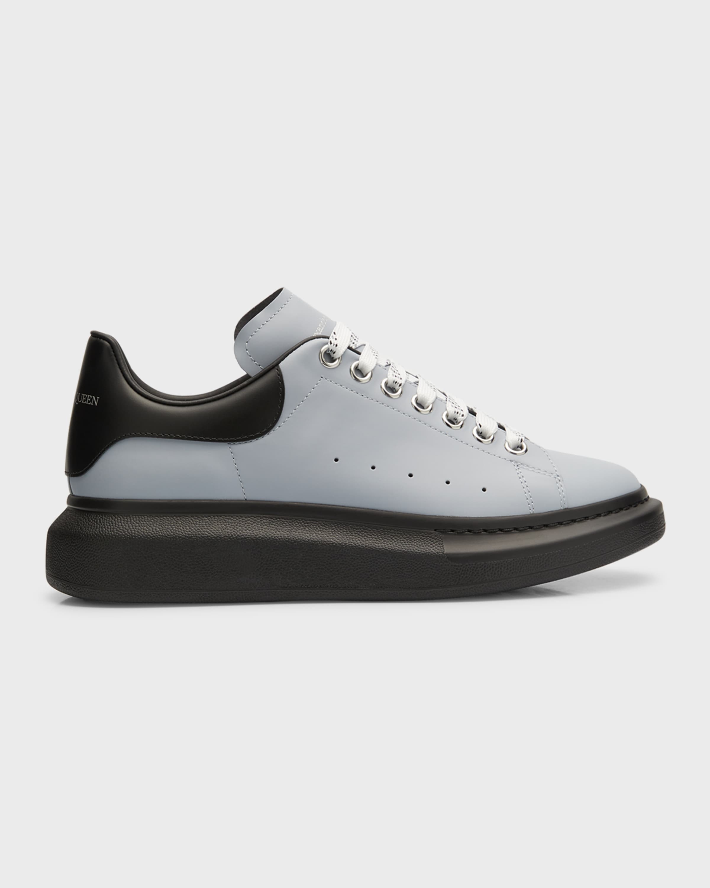 Men's Oversized Leather Low-Top Sneakers - 1