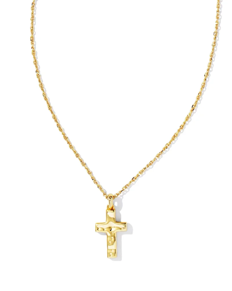 Cross Pendant Necklace in Gold - 1