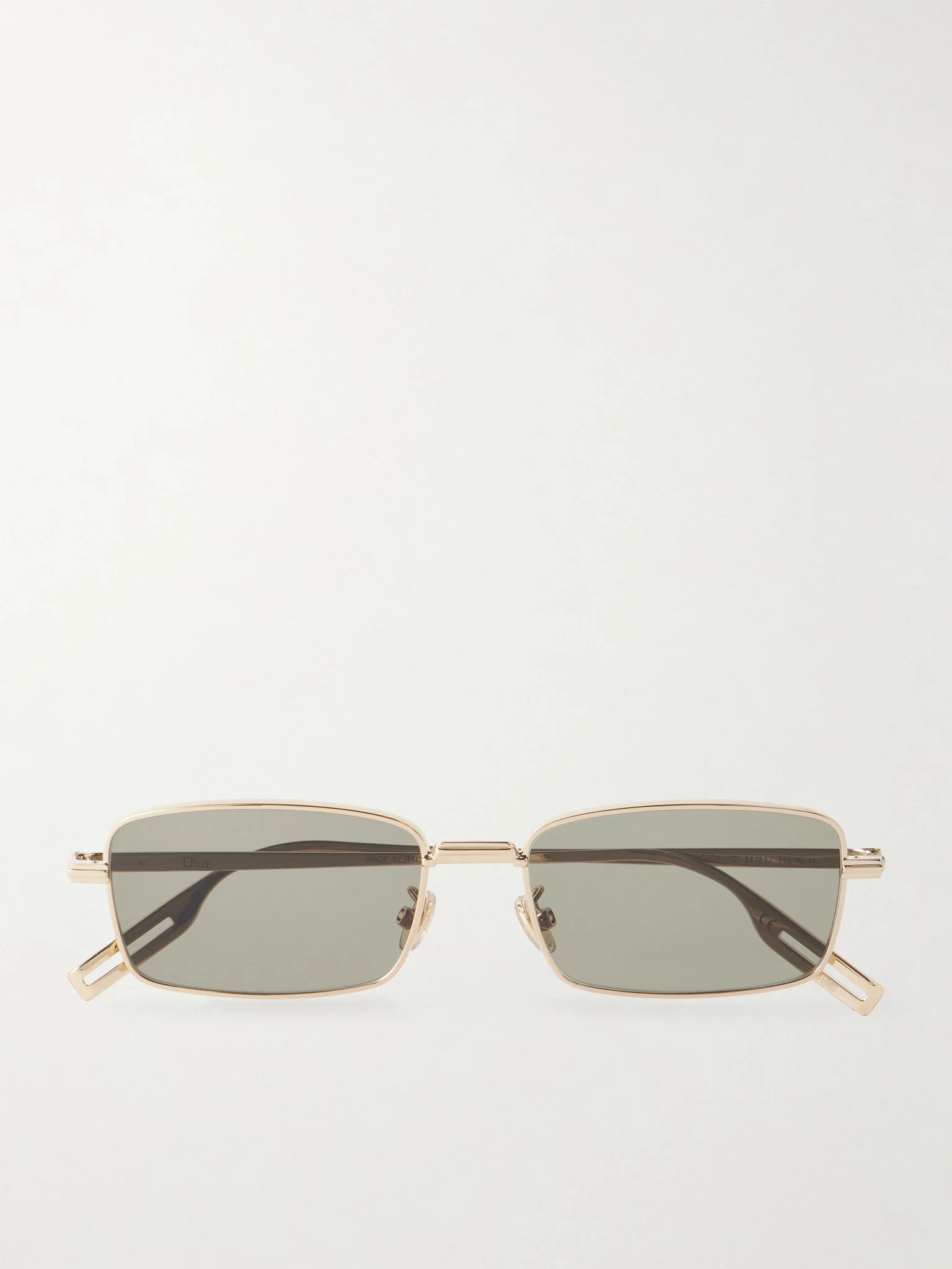 DiorBlackSuit S21U Square-Frame Gold-Tone Metal Sunglasses Gold - 1