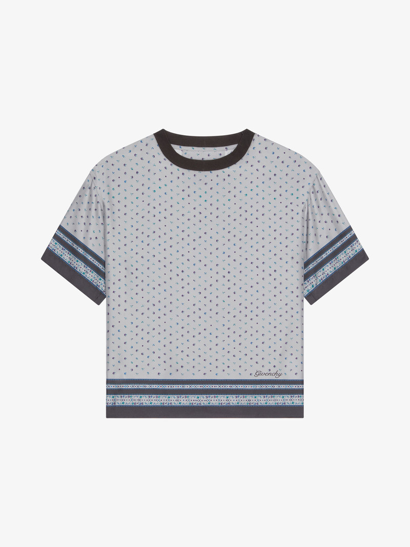 T-SHIRT IN SILK WITH FLORAL PRINT 1