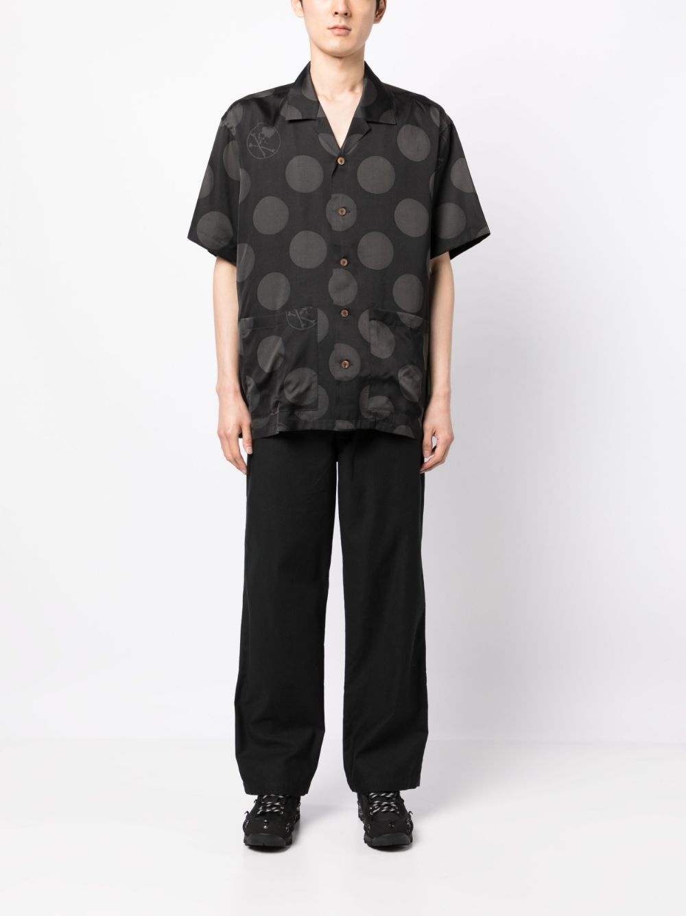 polka-dot-print silk shirt - 2