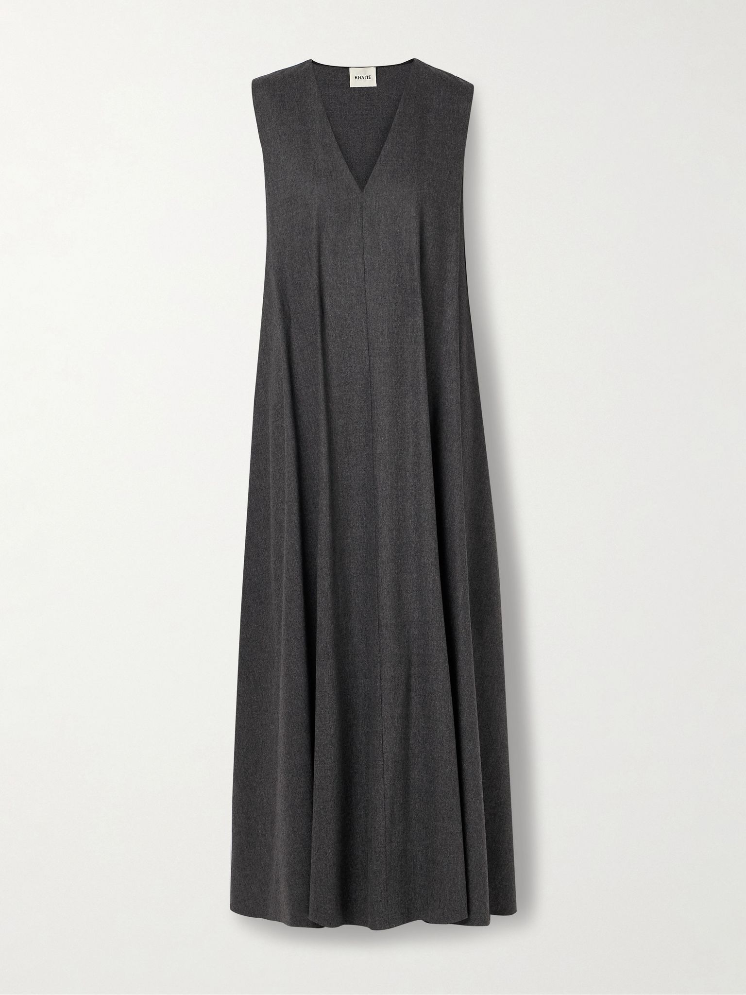 Syd pleated wool midi dress Dark gray - 1