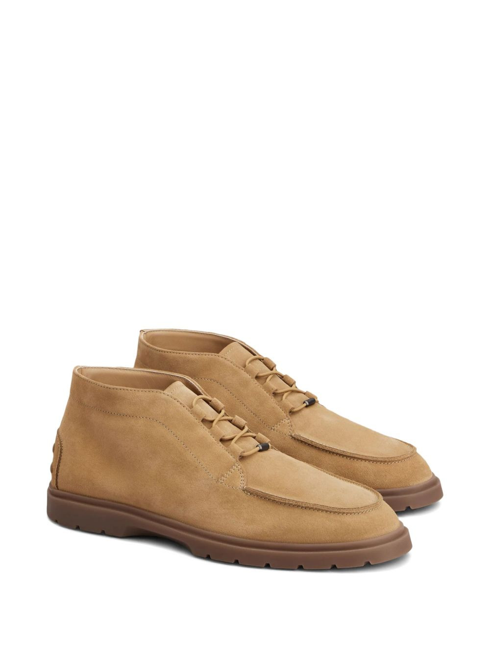 suede elastic-lace desert boots - 2