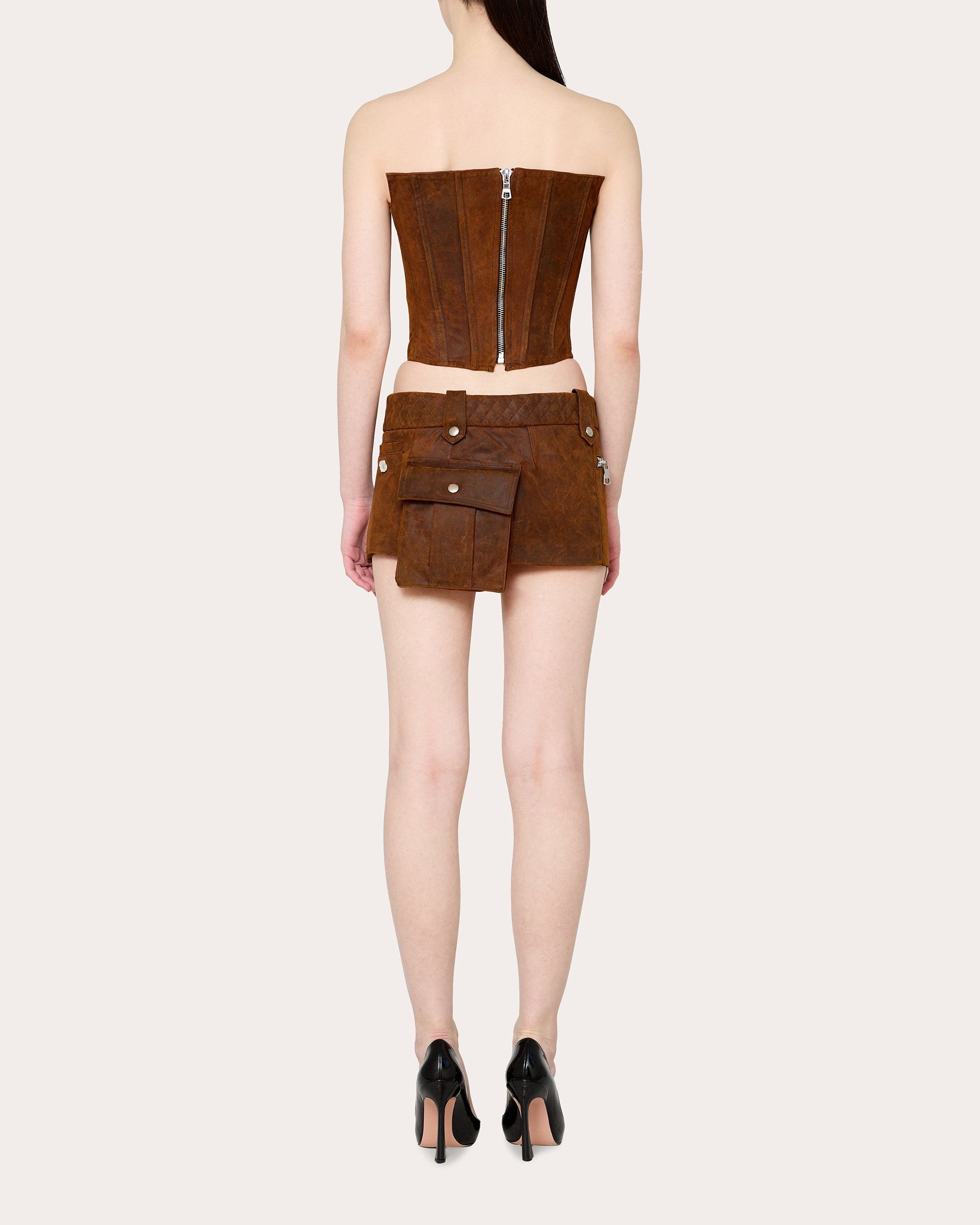 Leather Bustier Top - 3