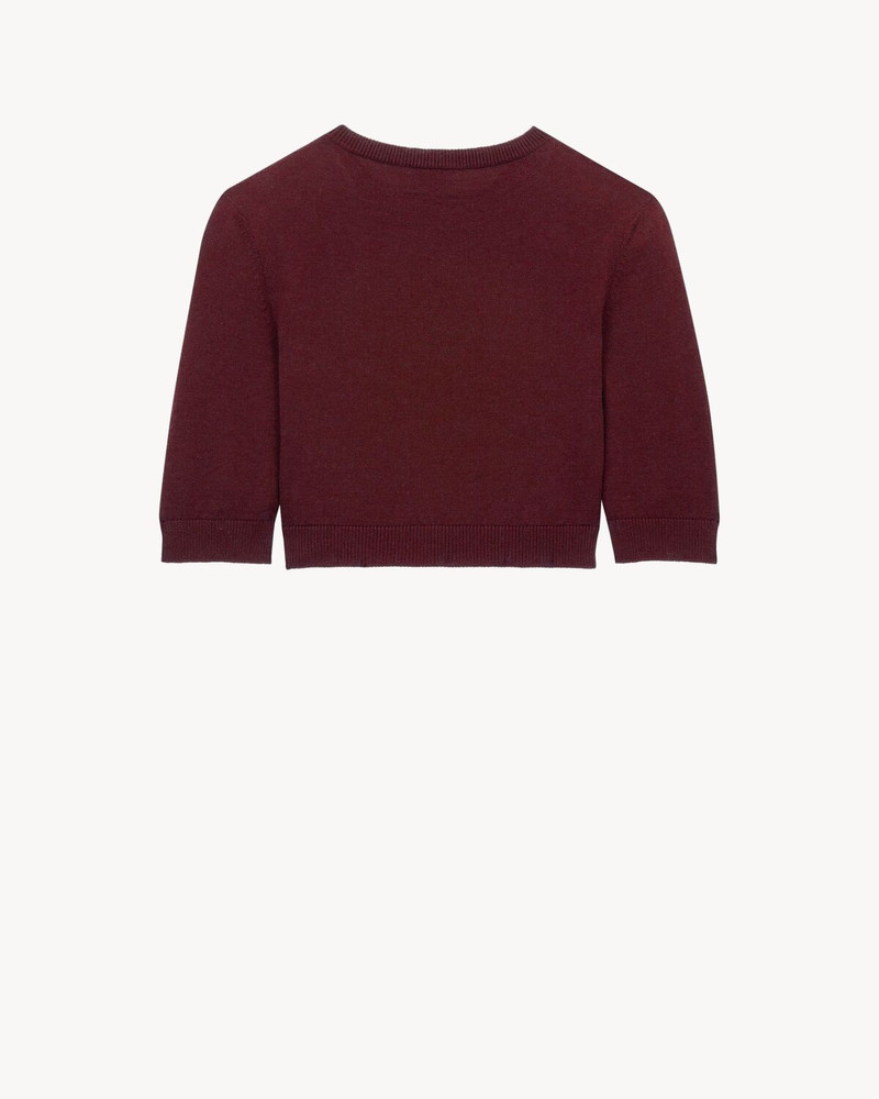 SAINT LAURENT CROP TOP IN WOOL outlook