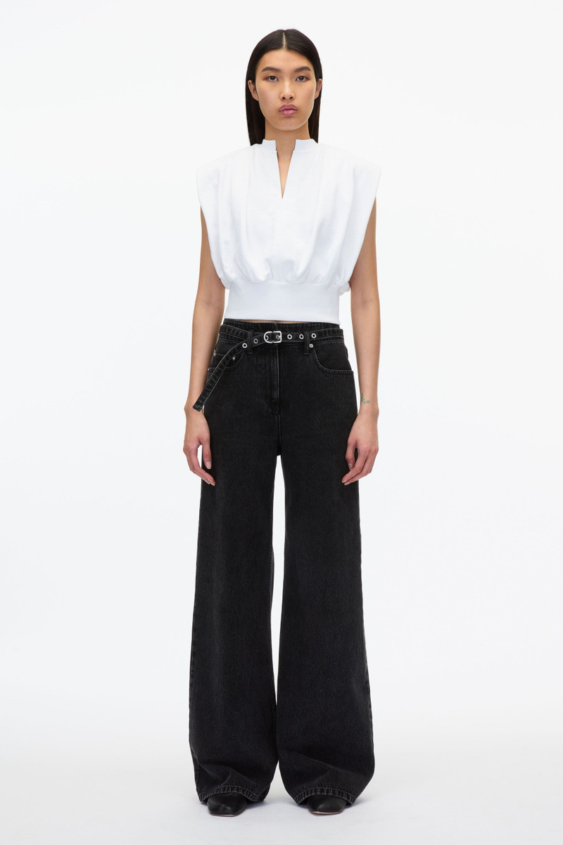 Sleeveless French Terry Top 1